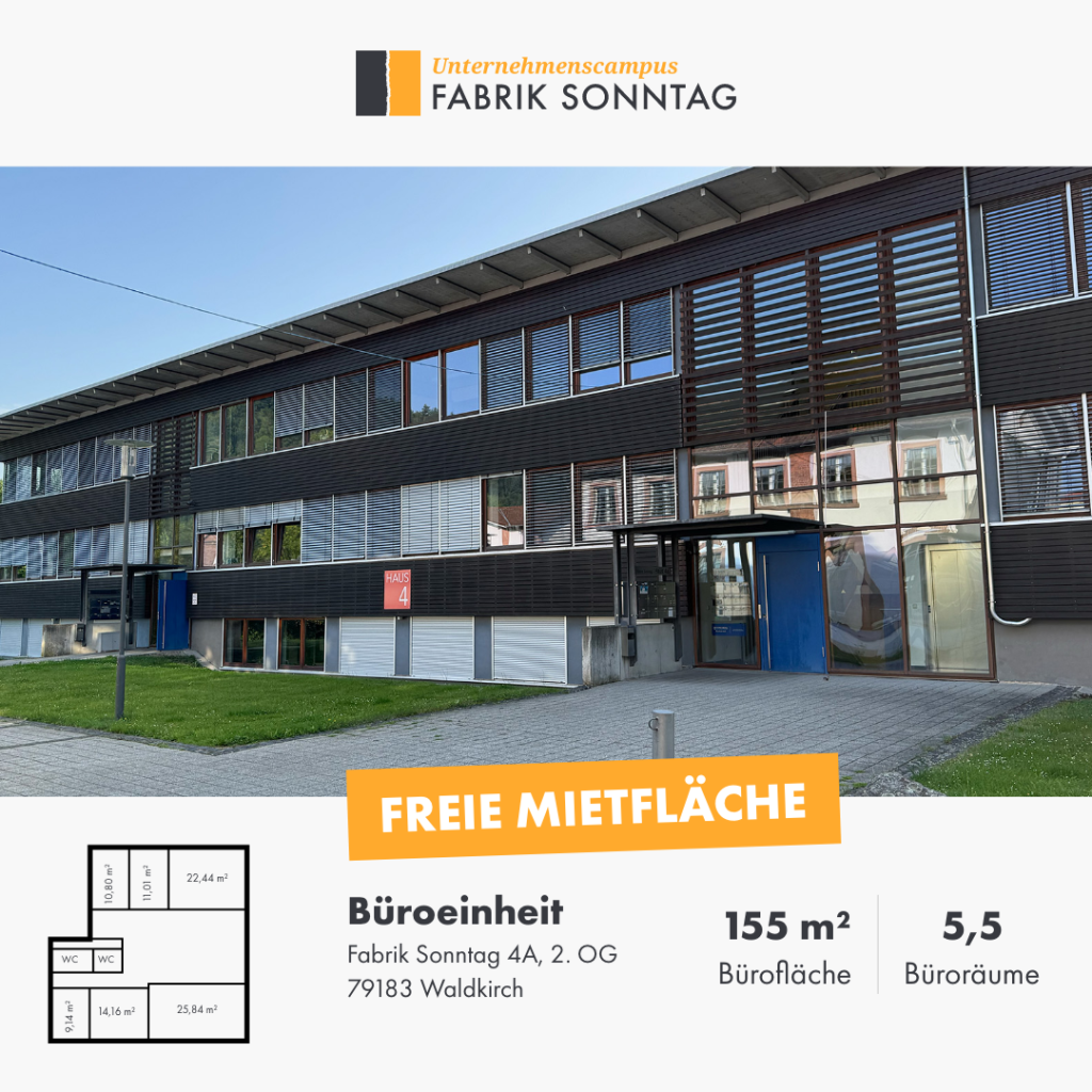 Moderne Büro- /Gewerbefläche in Waldkirch— 5,5 Büroräume auf 155m²